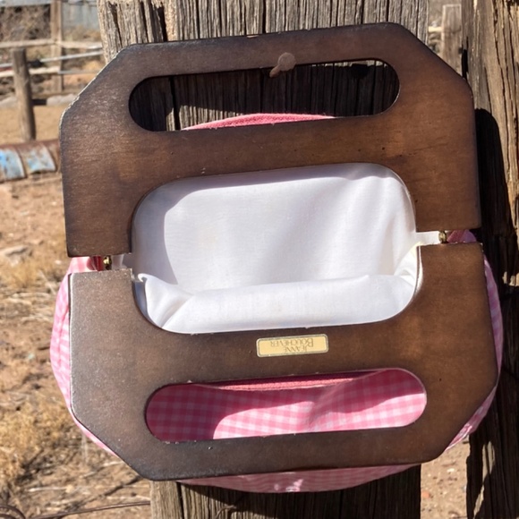 Vintage Designer *REVERSIBLE* Pink Gingham Bermuda Bag - Picture 2 of 4